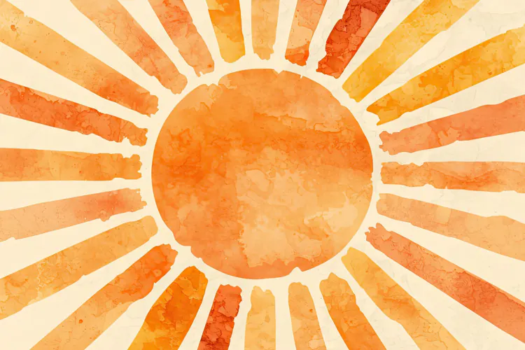 Warm Orange Sunburst Background Wallpaper
