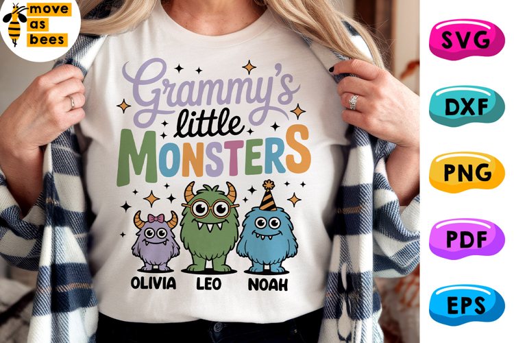 Grammys Little Monsters Svg, Png, Grandma Halloween Shirt