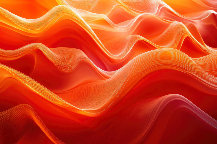 Orange Abstract Waves Background Wallpaper