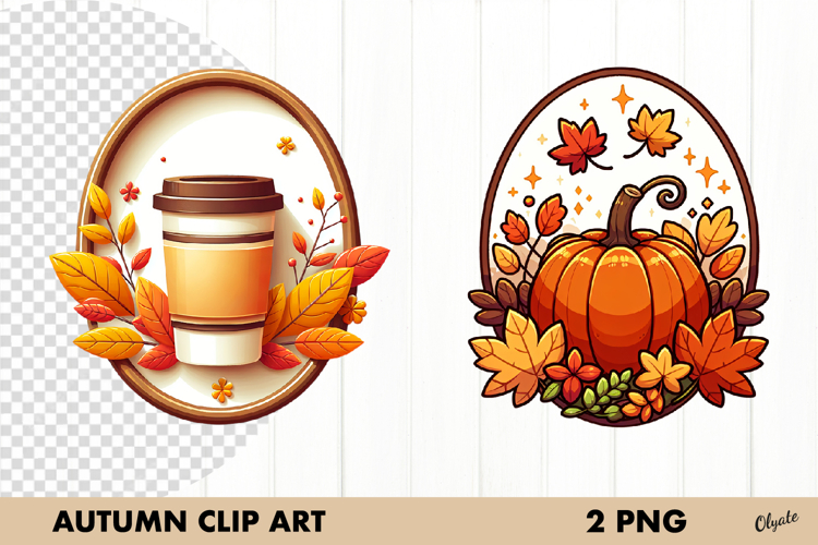 Fall Frame, Autumn Frame. Clipart PNG