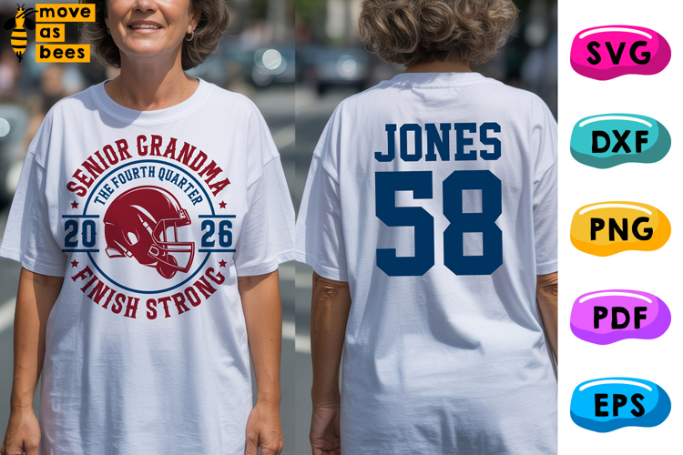 Senior Class of 2026, Football Grandma Svg, Png