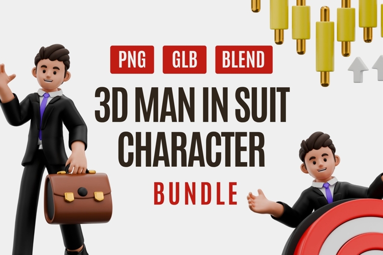 Professional 3D Businessman Character Bundle