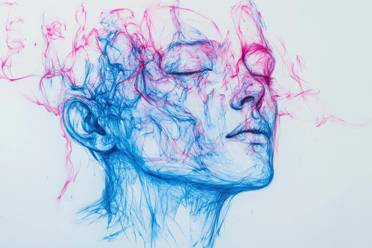 Abstract Drawing of Human Background Wallpaper