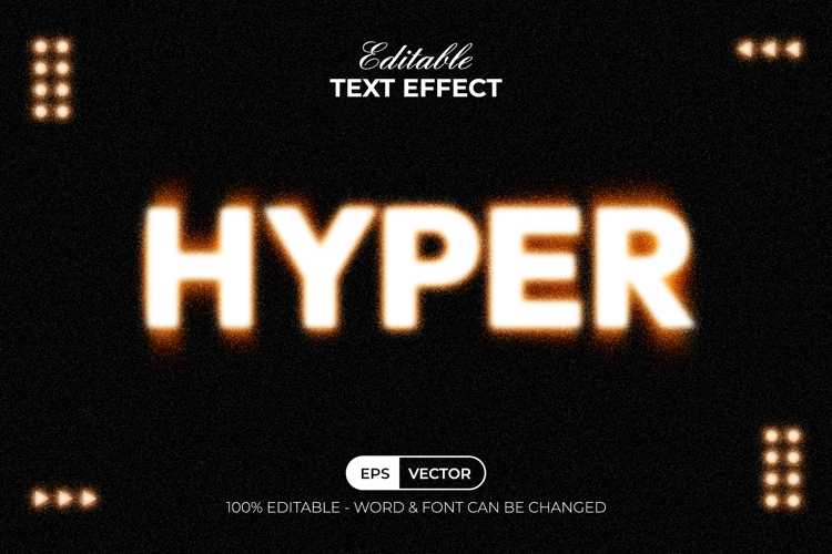 Hyper Text Effect Blurry Style