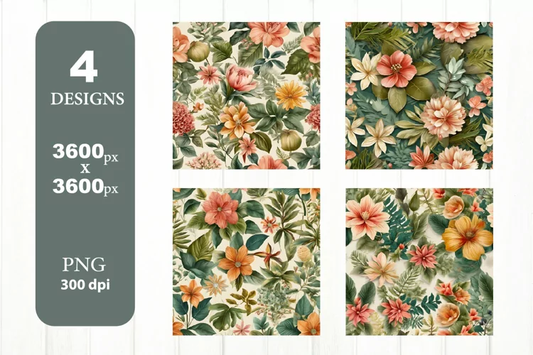 Summer Flower Clipart. Digital Paper PNG
