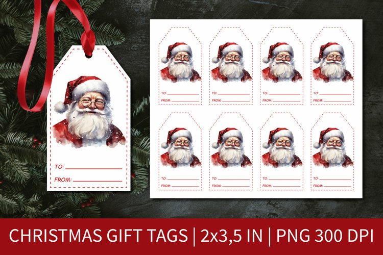Christmas Gift Tags Santa Klaus | Tag Printable Template