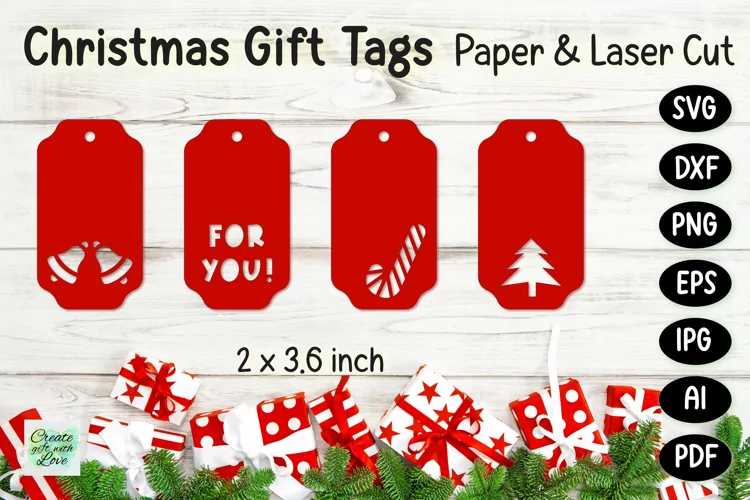 Christmas Gift Tags svg | Labels SVG | Paper Cut | Cricut