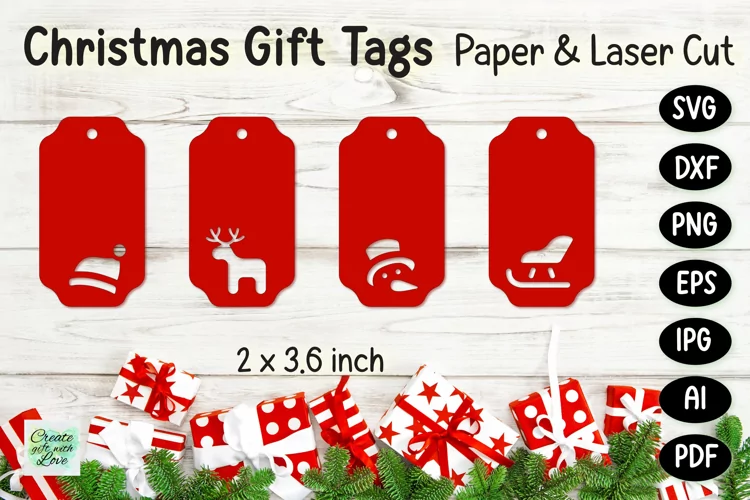 Christmas Gift Tags svg | Labels SVG | Paper Cut | Cricut