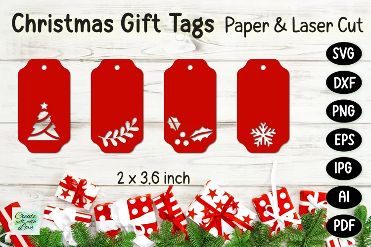 Christmas Gift Tags svg | Labels SVG | Paper Cut | Cricut