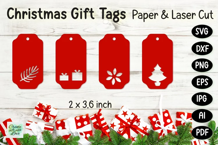 Christmas Gift Tags svg | Labels SVG | Paper Cut | Cricut