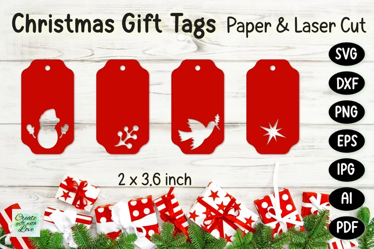 Christmas Gift Tags svg | Labels SVG | Paper Cut | Cricut
