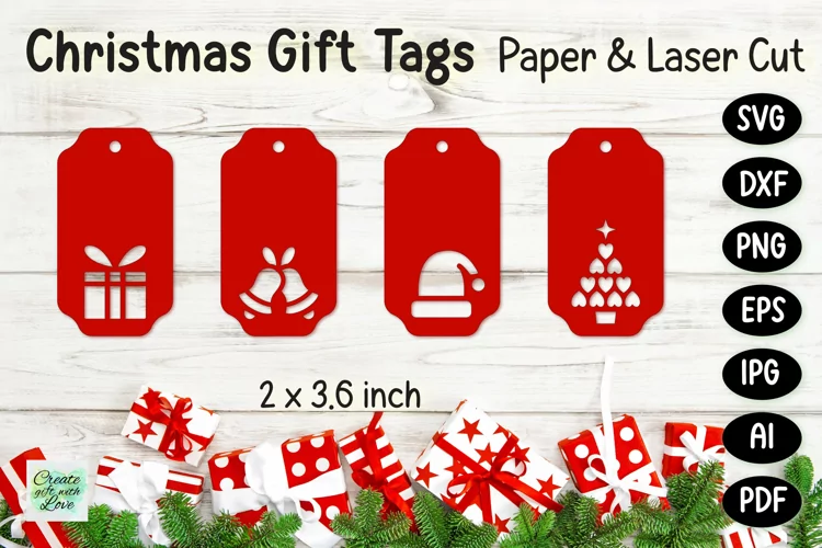 Christmas Gift Tags svg | Labels SVG | Paper Cut | Cricut