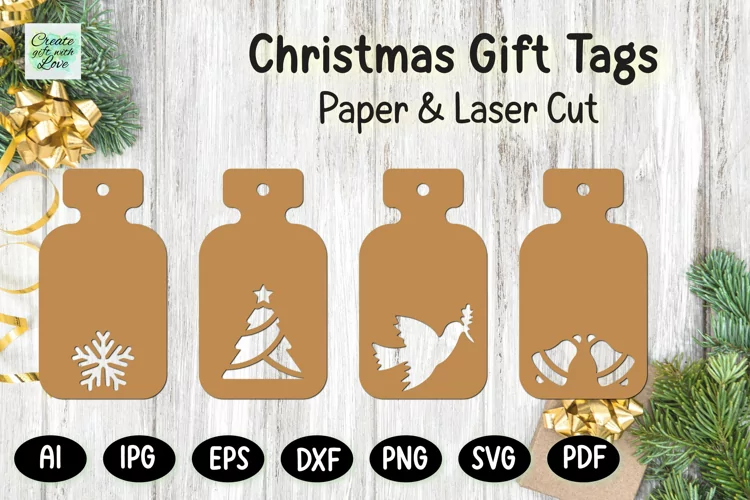 Christmas Gift Tags svg | Labels SVG | Paper Cut | Cricut