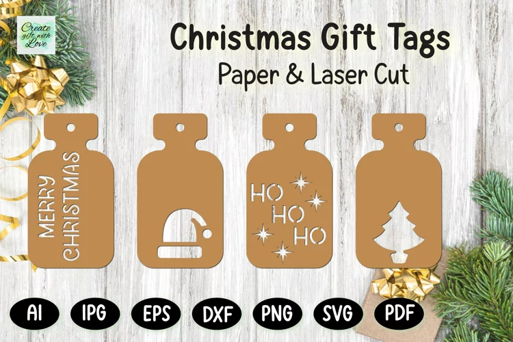 Christmas Gift Tags svg | Labels SVG | Paper Cut | Cricut