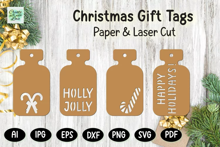 Christmas Gift Tags svg | Labels SVG | Paper Cut | Cricut