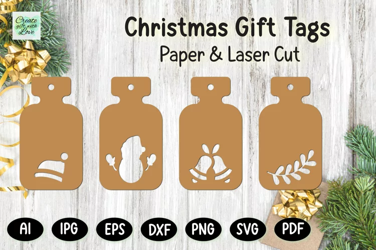 Christmas Gift Tags svg | Labels SVG | Paper Cut | Cricut