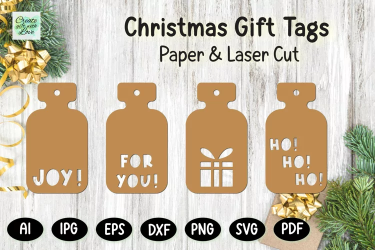 Christmas Gift Tags svg | Labels SVG | Paper Cut | Cricut