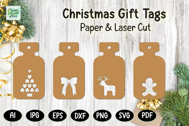 Christmas Gift Tags svg | Labels SVG | Paper Cut | Cricut