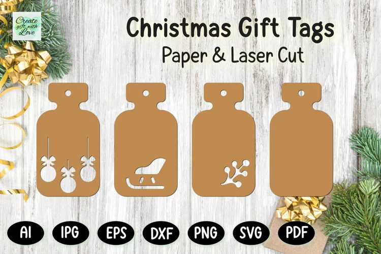 Christmas Gift Tags svg | Labels SVG | Paper Cut | Cricut