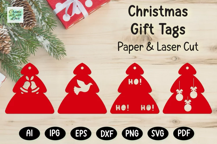 Christmas Gift Tags svg | Labels SVG | Paper Cut | Cricut