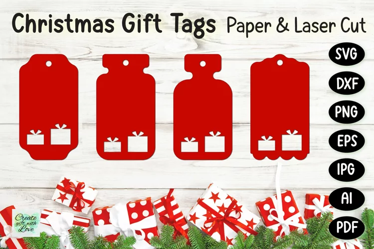 Christmas Gift Tags svg | Labels SVG | Paper Cut | Cricut