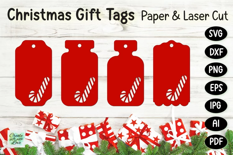 Christmas Gift Tags svg | Labels SVG | Paper Cut | Cricut