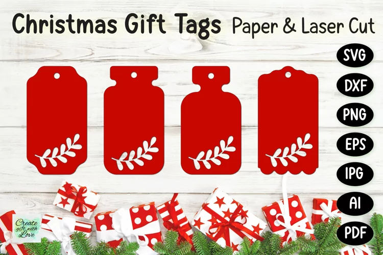 Christmas Gift Tags svg | Labels SVG | Paper Cut | Cricut