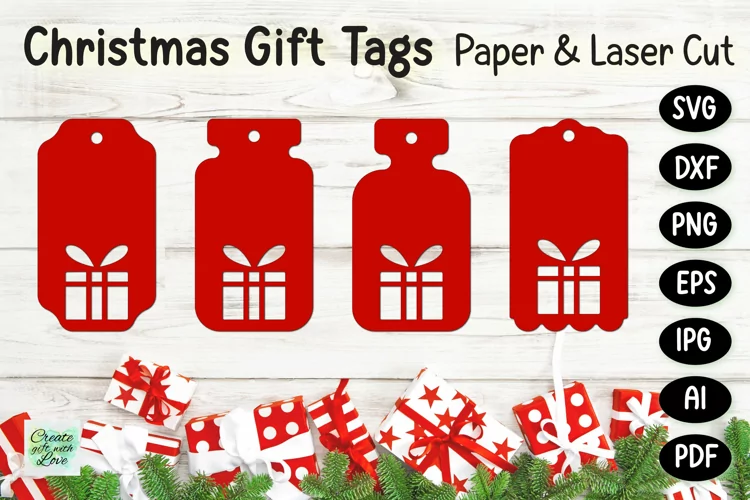 Christmas Gift Tags svg | Labels SVG | Paper Cut | Cricut