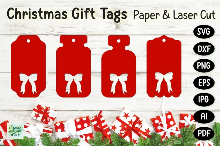 Christmas Gift Tags svg | Labels SVG | Paper Cut | Cricut
