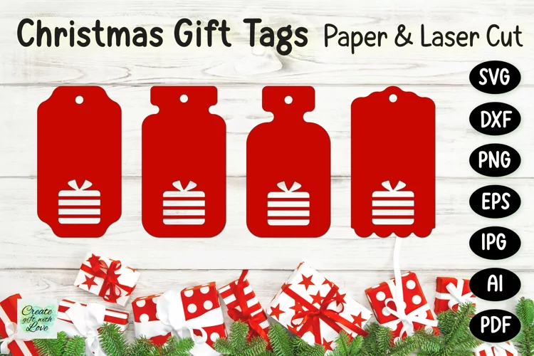Christmas Gift Tags svg | Labels SVG | Paper Cut | Cricut