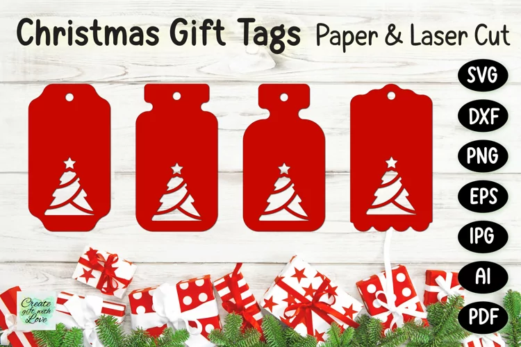Christmas Gift Tags svg | Labels SVG | Paper Cut | Cricut
