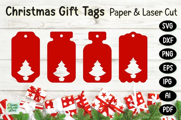 Christmas Gift Tags svg | Labels SVG | Paper Cut | Cricut