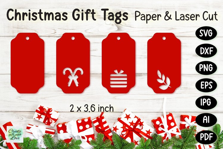 Christmas Gift Tags svg | Labels SVG | Paper Cut | Cricut