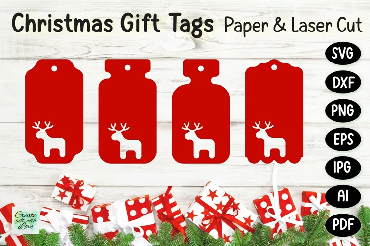 Christmas Gift Tags svg | Labels SVG | Paper Cut | Cricut