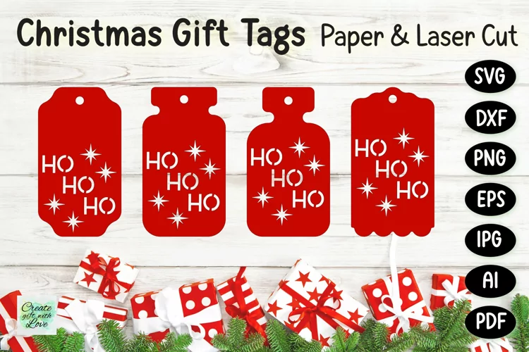Christmas Gift Tags svg | Labels SVG | Paper Cut | Cricut