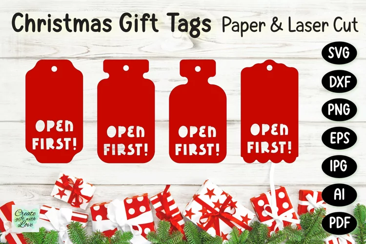 Christmas Gift Tags svg | Labels SVG | Paper Cut | Cricut