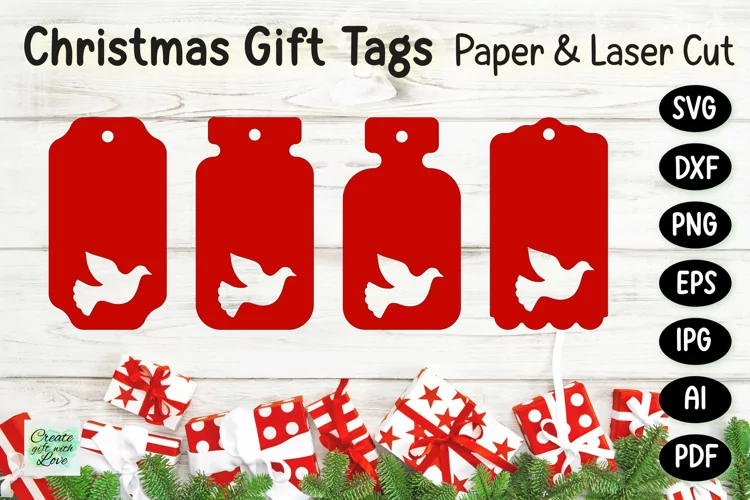 Christmas Gift Tags svg | Labels SVG | Paper Cut | Cricut
