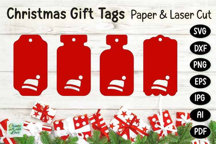Christmas Gift Tags svg | Labels SVG | Paper Cut | Cricut