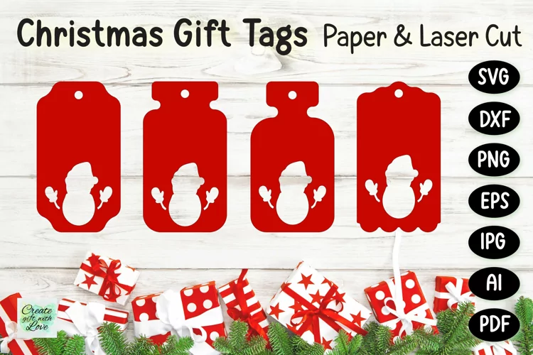 Christmas Gift Tags svg | Labels SVG | Paper Cut | Cricut