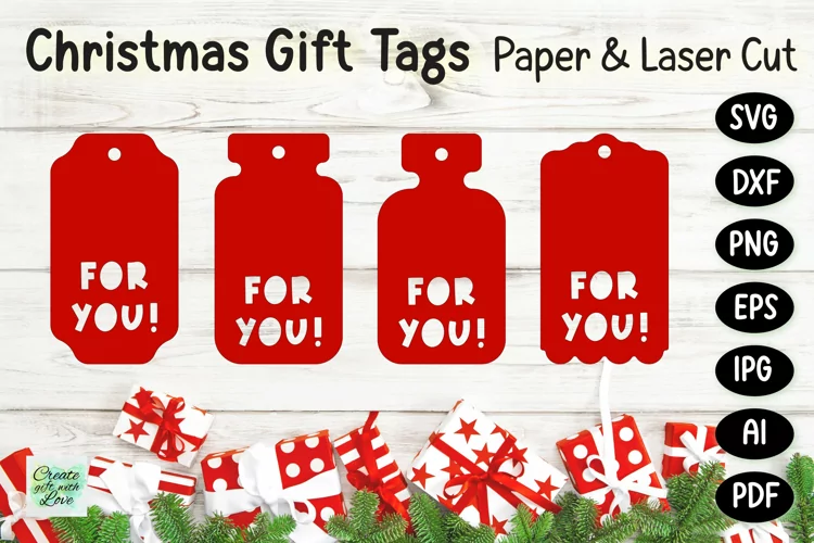 Christmas Gift Tags svg | Labels SVG | Paper Cut | Cricut