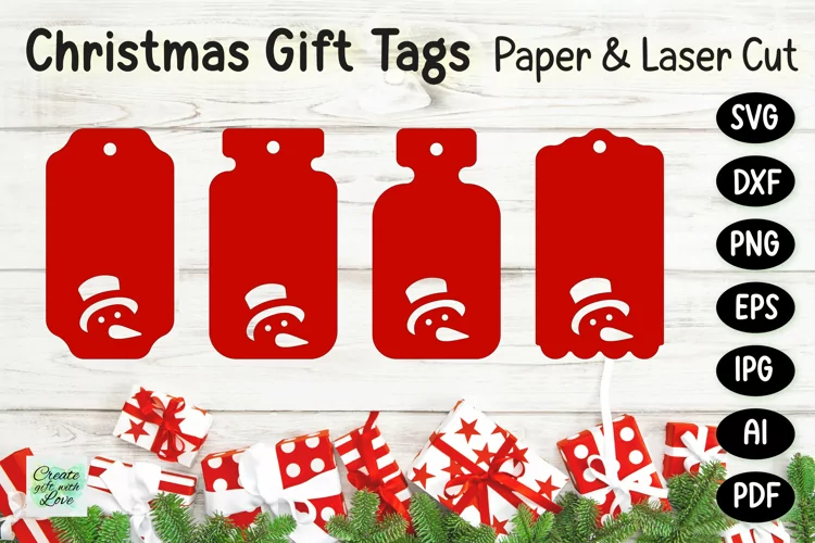 Christmas Gift Tags svg | Labels SVG | Paper Cut | Cricut