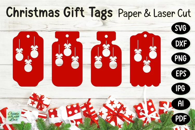 Christmas Gift Tags svg | Labels SVG | Paper Cut | Cricut