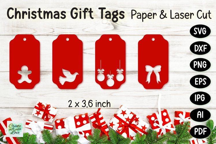 Christmas Gift Tags svg | Labels SVG | Paper Cut | Cricut