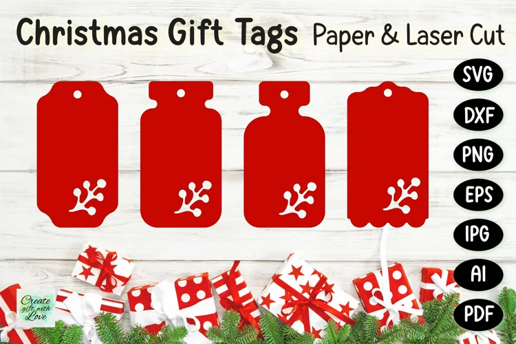 Christmas Gift Tags svg | Labels SVG | Paper Cut | Cricut