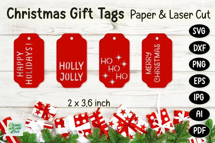 Christmas Gift Tags svg | Labels SVG | Paper Cut | Cricut