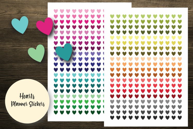 Hearts Planner Stickers