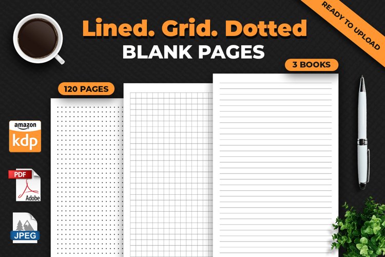 Lined, Grid, Dotted Paper KDP Interior