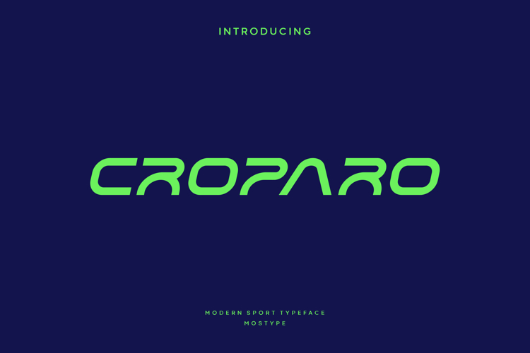 Croparo - Modern Sport Typeface