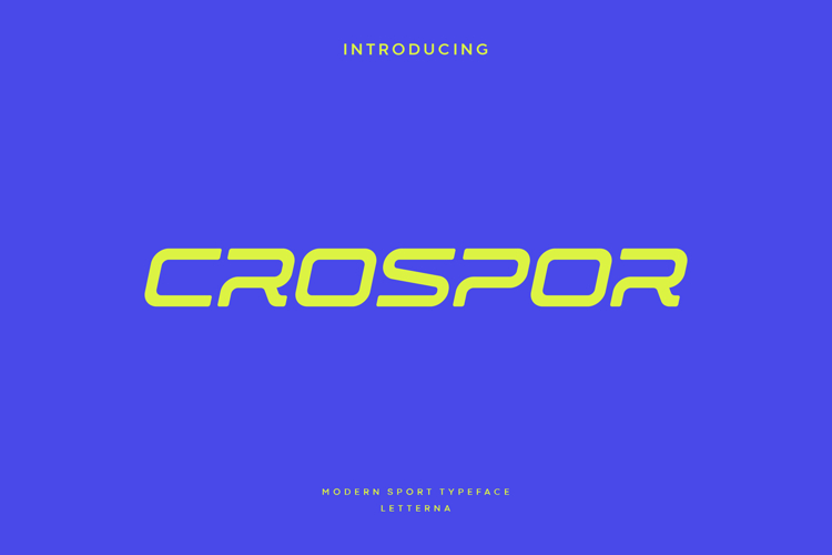 Crospor - Modern Sport Typeface