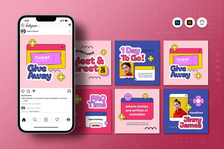 Meet Greet Instagram Post example image 1